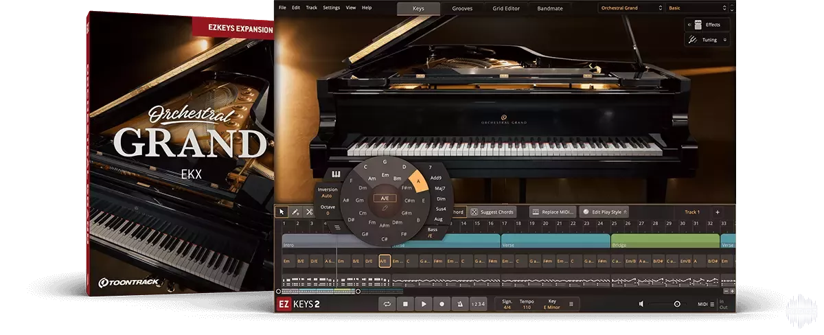 EZ三角钢琴扩展 Toontrack Orchestral Grand EKX SOUNDBANK